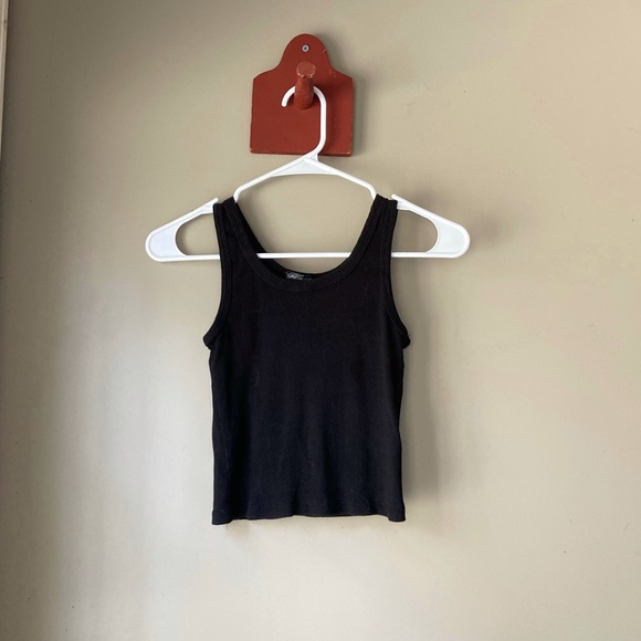 Splash Black Crop Tank Top M - Picture 2 of 5